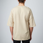 Oversized Drop Shoulder Tee // Khaki (S)