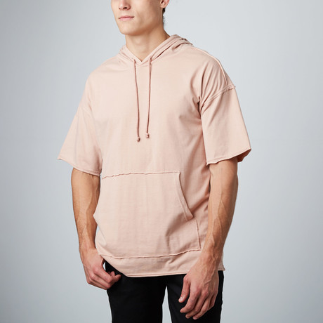 Dropshoulder Raglan Hoodie // Pink (S)