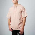 Dropshoulder Raglan Hoodie // Pink (L)