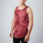 Tie-Dye CB Tall Tank // Burgundy (M)