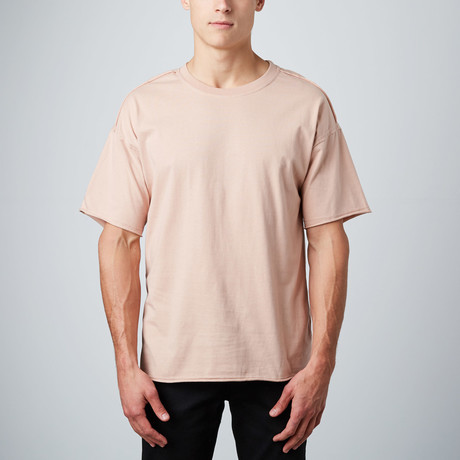 Oversized Drop Shoulder Tee // Pink (S)