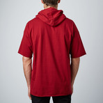 Dropshoulder Raglan Hoodie // Burgundy (S)