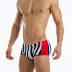 Striped Flash Brazil Boxer // Marine (S)