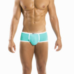 Navy Boxer // Aqua (L)