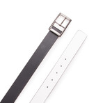 Rodriguez Reversible Belt // Black + White (Size 95 cm)