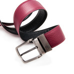 Sanz Reversible Belt // Black + Bordeaux (Size 95 cm)