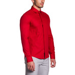 Textured Button-Up // Red (L)