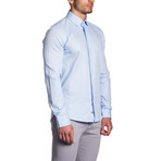 Textured Button-Up // Blue (XL)