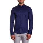 Sheen Button-Up // Navy (XL)