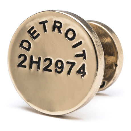 Detroit Cufflinks // Brass