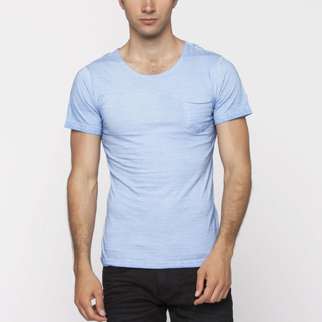 X-Ram-L'Uomo // Satyr Slim Fit T-Shirt // Blue (L)