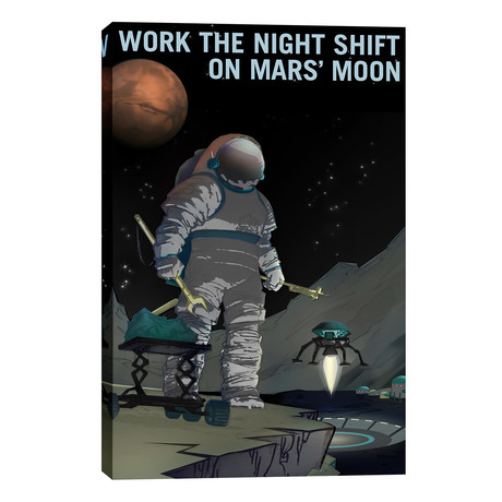 Work The Night Shift (18"W x 26"H x 1.25"D)