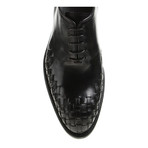 Woven Toe Lace-Up Oxford // Black (Euro: 42)