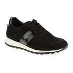 Contrast Trimmed Lace-Up Sneaker // Black Nubuck (Euro: 44)