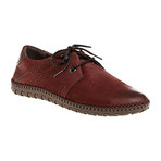 Stitched Lace-Up Moccasin Chukka // Bordeaux Nubuck (Euro: 41)