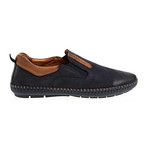 Suede Moccasin Slip-On Sneaker // Dark Blue (Euro: 40)