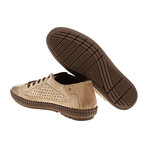 Perforated Lace-Up Moccasin Sneaker // Mink Nubuck (Euro: 40)