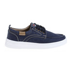 Thick Sole Stithed Lace-Up Sneaker // Dark Blue (Euro: 45)