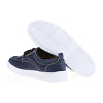 Thick Sole Stithed Lace-Up Sneaker // Dark Blue (Euro: 45)