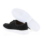 Thick Sole Stitched Lace-Up Sneaker // Black (Euro: 42)