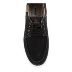 Thick Sole Stitched Lace-Up Sneaker // Black (Euro: 42)