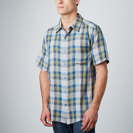 Breezeway Reversible Short Sleeve Collar Shirt // Tahoe (S)