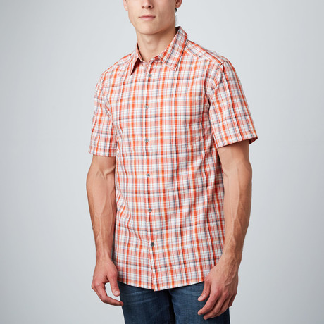 Finn Short Sleeve Collar Shirt // Rust (S)