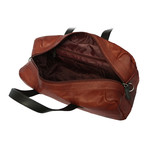 Bello Leather Travel Bag // Cognac + Brown