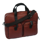Cali Leather Business Bag // Cognac + Brown