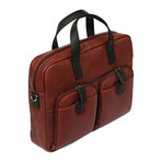 Cali Leather Business Bag // Cognac + Brown