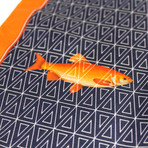 The Caught Fish // Navy + Orange