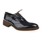 Patent Lace-Up Wingtip Oxford // Navy (Euro: 45)