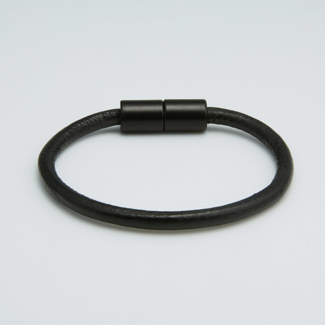 Leather Bracelet // Black (6.5"L)