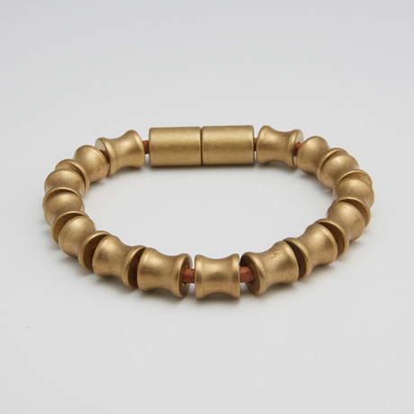 Spine Bead Bracelet // Brass (6.5"L)