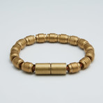 Barrel Bead Bracelet // Brass (6.5"L)