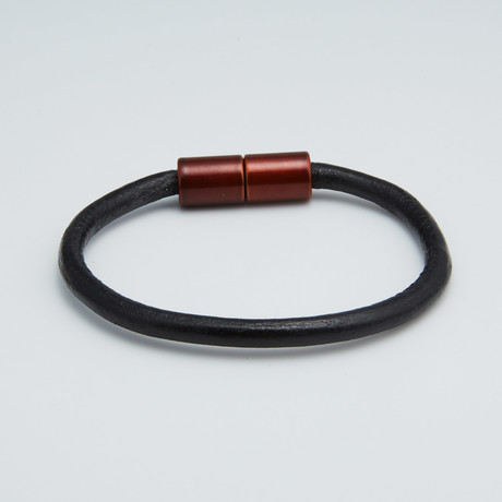 Leather Bracelet // Root Beer + Black (6.5"L)