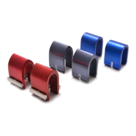 Berkelium Cuff Link Set // Red + Charcoal + Blue