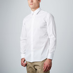Embroidered Logo Dress Shirt // White (Size: 43 (Euro))