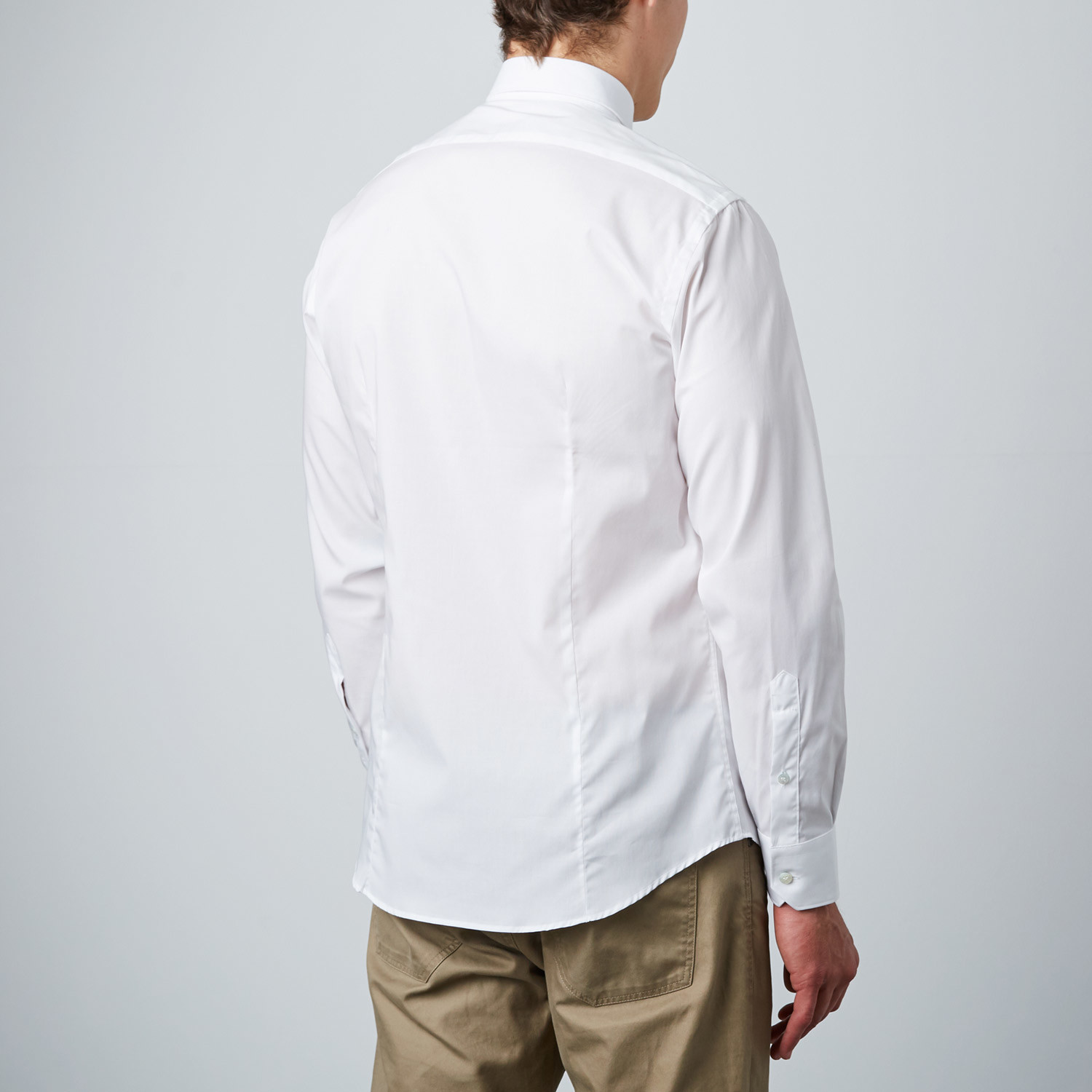 Embroidered Logo Dress Shirt // White (Size: 39 (Euro)) - Roberto ...