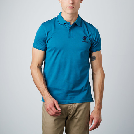 Contrast Stitched Embroidered Logo Polo // Green (S)