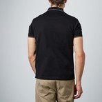 Contrast Stitched Embroidered Logo Polo // Black (M)