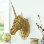 Merlin // Bamboo Wood Unicorn Head (Medium)