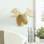 Fred // Bamboo Wood Moose Head (Medium)