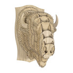 Billy // Bamboo Wood Bison Head (Large)