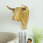 Toro // Bamboo Wood Bull Head (Medium)