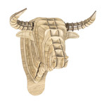 Toro // Bamboo Wood Bull Head (Medium)
