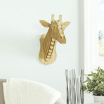 Juliette // Bamboo Wood Giraffe Head (Large)