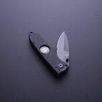Flatline Grip Folder // 3.5" Black (Silver Smooth Blade)