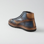 Carrera Lug Lace-Up Boot // Navy + Brown (Euro: 40)