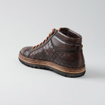 Carrera Woven Lace-Up Boot // Chocolate + Dark Brown (Euro: 40)